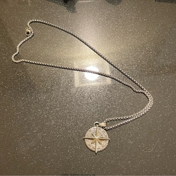 Italgem Steel North Star men’s necklace - Picture 3 of 3